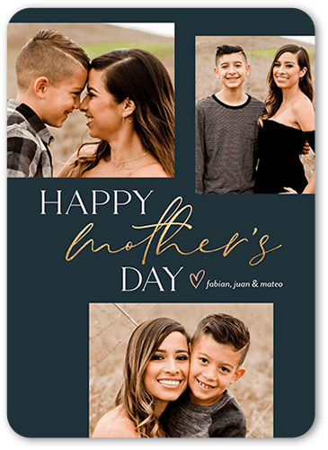 Heartfelt Occasion Mother's Day Card, Blue, 5x7 Flat, Matte, Signature Smooth Cardstock, Rounded