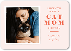cat mom mothers day card