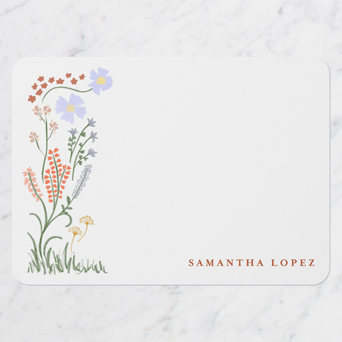 Growing Garden Personal Stationery, White, 5x7 Flat, Matte, Signature Smooth Cardstock, Rounded