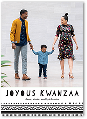 patterned joy kwanzaa card