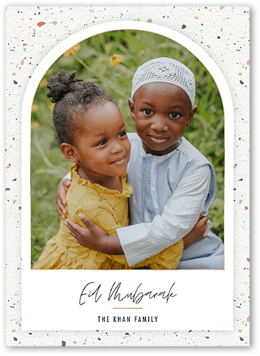 Modern Arch Eid Card, White, 5x7 Flat, Standard Smooth Cardstock, Square
