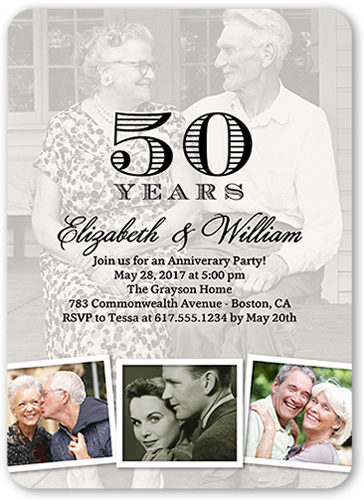 Golden Anniversary Invitations | 50th Wedding Anniversary Invitations ...