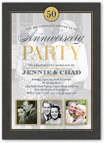 Golden Anniversary Invitations 50th Wedding Anniversary