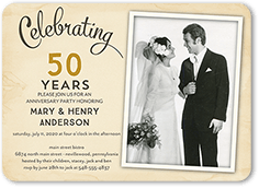 Wedding Anniversary Invitations Shutterfly