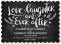 love and laughter forever wedding invitation 5x7 flat