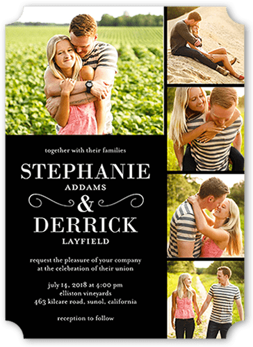 Never Ending Devotion Wedding Invitation, Black, Matte, Signature Smooth Cardstock, Ticket