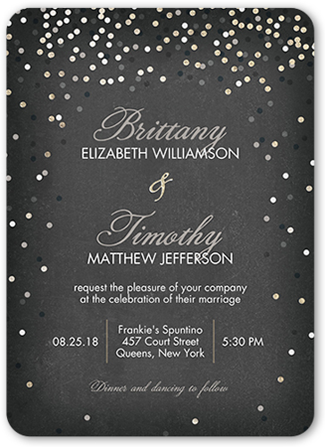 Black /& White Swirl Deco Personalised Engagement Party Invitations