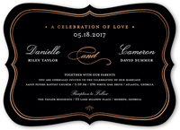 celebration of love wedding invitation 5x7 flat