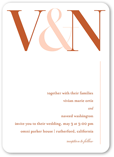 Timeless Toast Wedding Invitation, White, 5x7 Flat, Standard Smooth Cardstock, Rounded, White