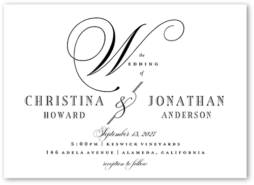 Romantic Rose Wedding Invitation, Beige, 5x7 Flat, Matte, Signature Smooth Cardstock, Square