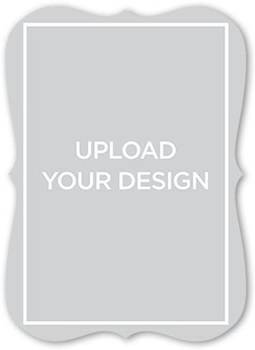 Upload Your Own Design Custom Greeting Card, White, Pearl Shimmer Cardstock, Bracket