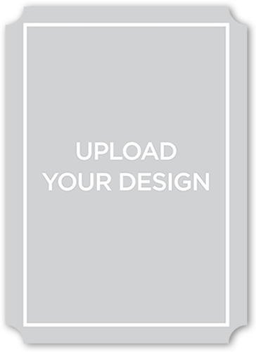 Upload Your Own Design Custom Greeting Card, White, Matte, Signature Smooth Cardstock, Ticket