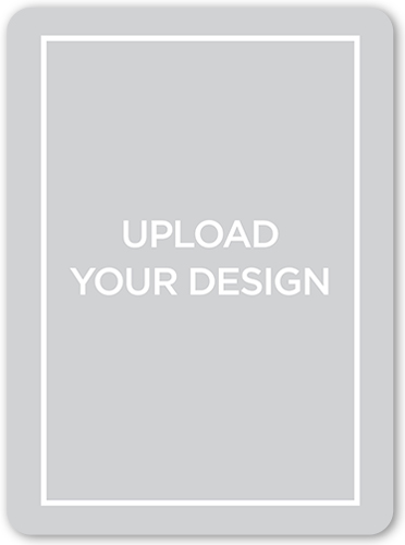 Upload Your Own Design Baptism Invitation, White, Pearl Shimmer Cardstock, Rounded