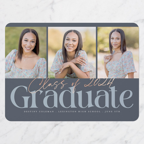 Top Class Graduation Announcement, Rounded Corners