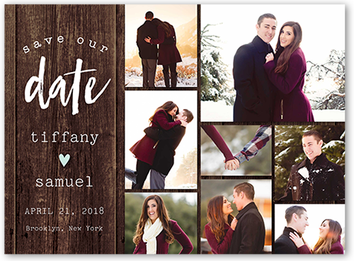 Our Journey Save The Date, Brown, 6x8 Flat, Signature Smooth Cardstock, Square, Chocolate