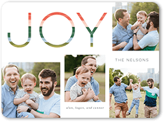 pastel joy holiday card