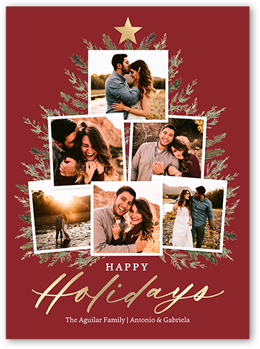 Decorated With Memories Holiday Card, Purple, 6x8 Flat, Holiday, Signature Smooth Cardstock, Square, Merlot