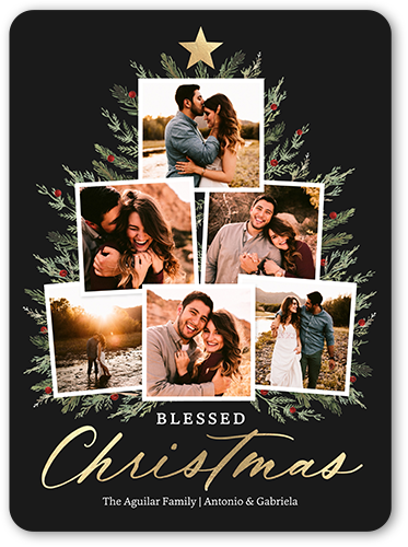 Decorated With Memories Holiday Card, Black, 6x8 Flat, Religious, Signature Smooth Cardstock, Rounded