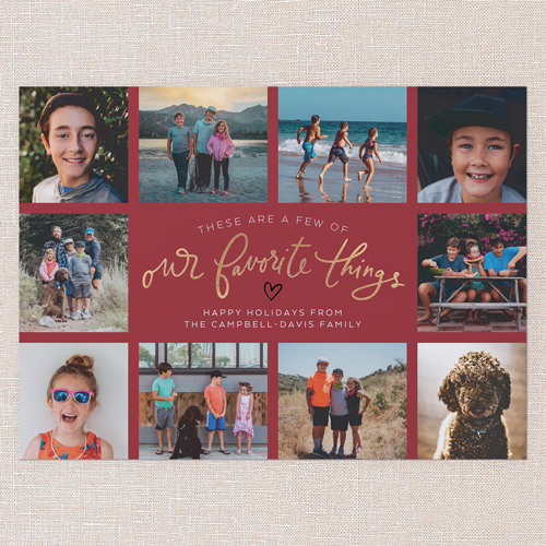 Heartfelt List Holiday Card, Red, 6x8 Flat, Holiday, 100% Recycled Cardstock , Square, Red