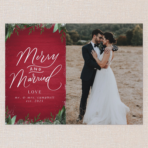 Frosted Respects Holiday Card, Red, 6x8 Flat, Christmas, 100% Recycled Cardstock , Square, Winterberry