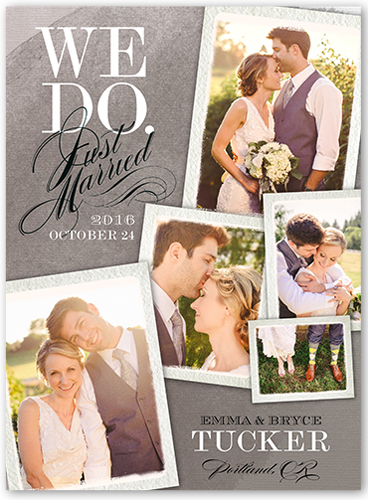 Unforgettable Moments Wedding Announcement, Brown, Luxe Double-Thick Cardstock, Square
