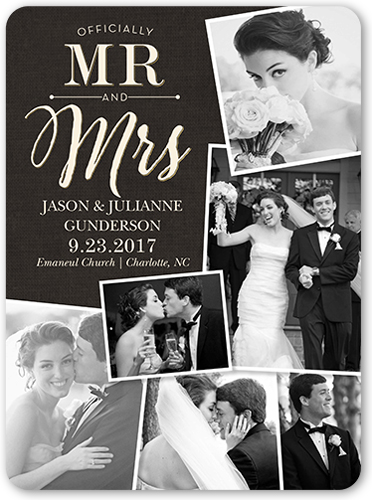 Cute Black Wedding Announcement