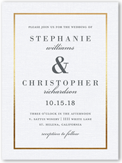 simple solid frame wedding invitation 6x8 flat