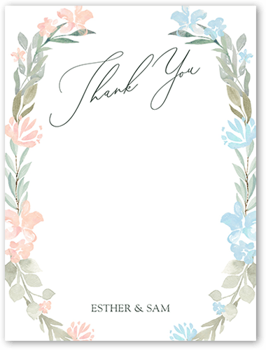 Gentle Floral Frame 4x5 Stationery Card by Poppy Studio | Shutterfly