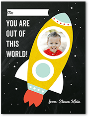 outer space valentines day card