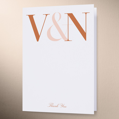 Timeless Toast Wedding Thank You Card, White, 3x5, Matte, Folded Smooth Cardstock, White