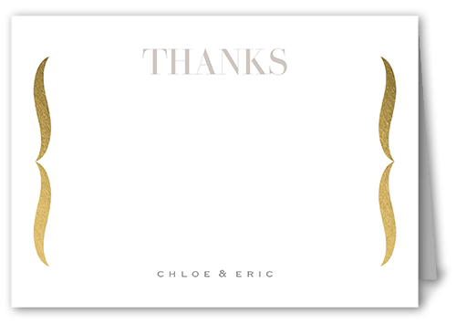 Alluring Ampersand Thank You Card, Yellow, 3x5, Matte, Folded Smooth Cardstock