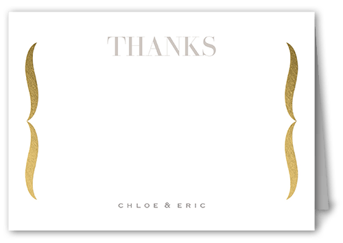 Alluring Ampersand Thank You Card, Yellow, 3x5, Matte, Folded Smooth Cardstock, Goldenrod