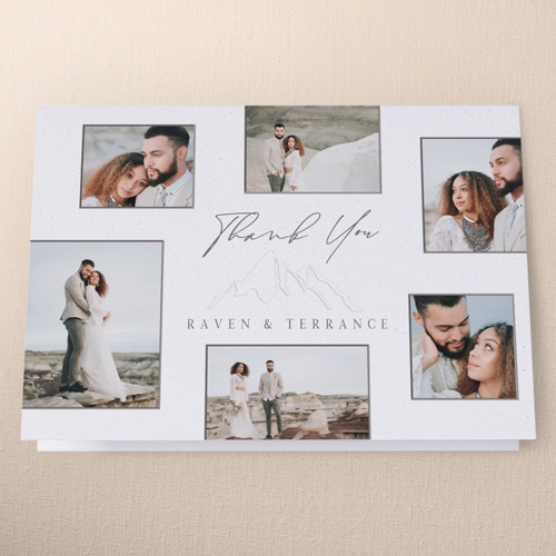 Regional Icons Wedding Thank You Card, White, 3x5, Matte, Folded Smooth Cardstock, White