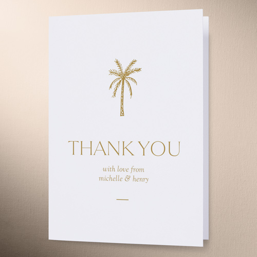 Editable Icon Wedding Thank You Card, Yellow, 3x5, Write Your Own Greeting, Matte, Folded Smooth Cardstock, Mustard