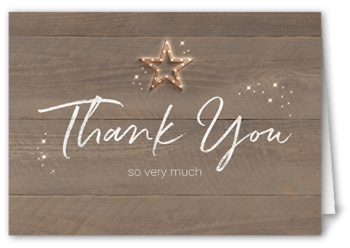 Tree Frames Thank You Card, Beige, 3x5, Matte, Folded Smooth Cardstock, Rye