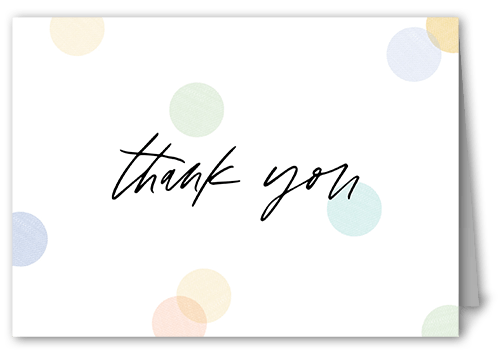 Gorgeous Moniker Thank You Card, White, 3x5, Matte, Folded Smooth Cardstock