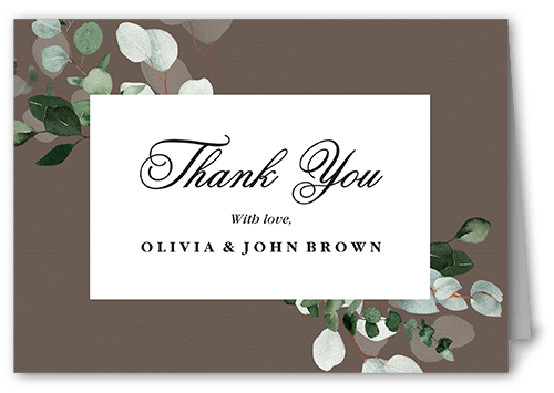 Botanical Balance Thank You Card, Grey, 3x5, Matte, Folded Smooth Cardstock