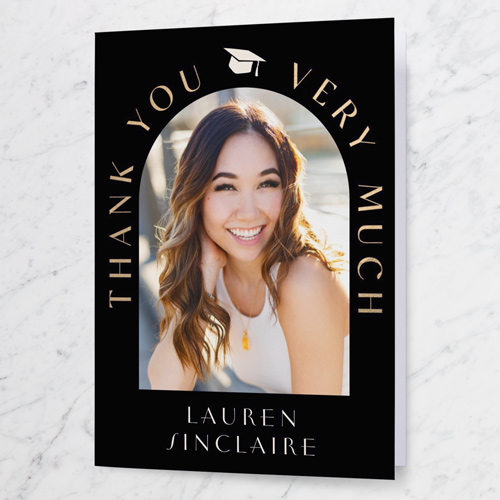 Arched Cap Thank You Card