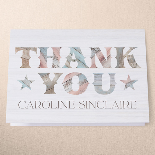 Nash Bash Thank You Card, Beige, 3x5, Matte, Folded Smooth Cardstock