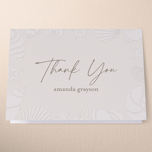 Seasonal Outline Thank You Card, Pink, 3x5, Matte, Folded Smooth Cardstock