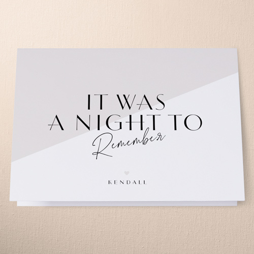 Jubilant Gesture Thank You Card, White, 3x5, Matte, Folded Smooth Cardstock, White