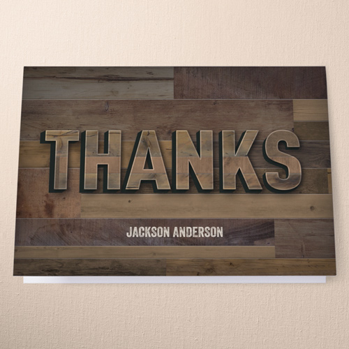 Groom Crew Thank You Card, Brown, 3x5, Matte, Folded Smooth Cardstock