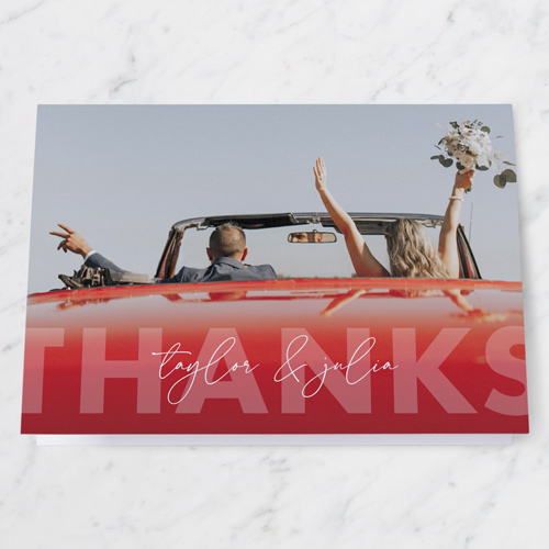 Overlay Appreciation Thank You Card, White, 3x5, Matte, Folded Smooth Cardstock