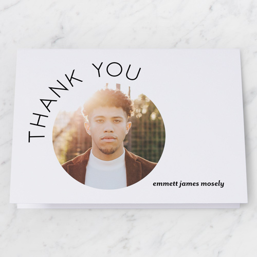 Encircled Elegance Thank You Card, White, 3x5, Matte, Folded Smooth Cardstock