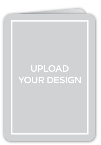 Upload Your Own Design Moving Announcement, White, Matte, Folded Smooth Cardstock, Rounded