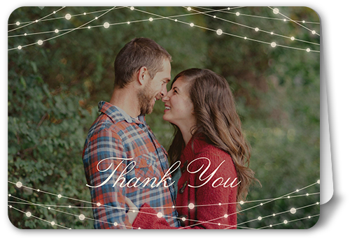 Glowing Bright Thank You Card, Rounded Corners