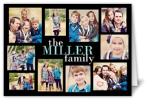modern family collage thank you card