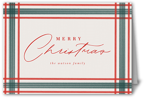Easy Plaid Christmas Card