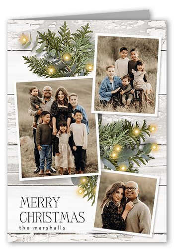 Festive Photos Holiday Card, White, 5x7 Folded, Write Your Own, Matte, Folded Smooth Cardstock, Square