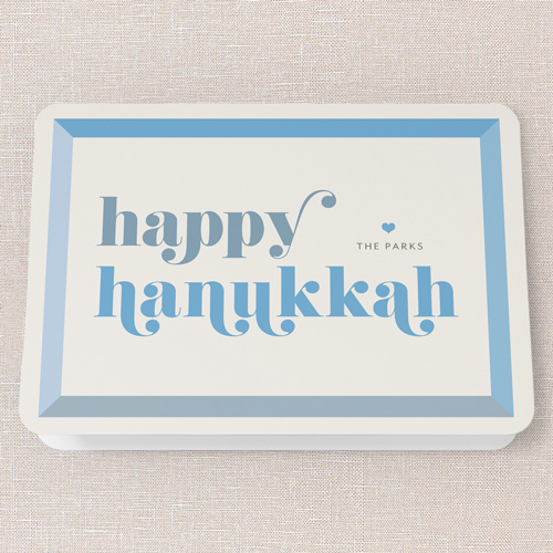 Vibrant Ventures Holiday Card, White, 5x7 Folded, Hanukkah, Pearl Shimmer Cardstock, Rounded, White